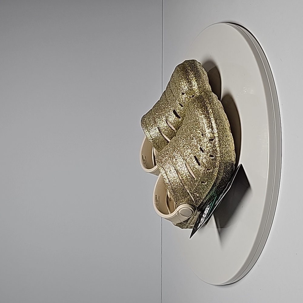 Rugged Shark Eva Clog Sandal Shoes Washable Floatable Glitter Gold Toddler 7